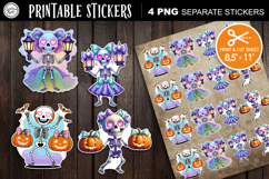 Funny Skeleton. Halloween Stickers design PNG Product Image 1