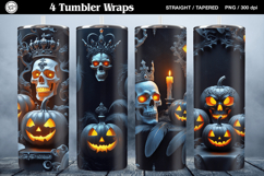 4 Halloween Tumbler Wrap Sublimations, 20 oz Product Image 1