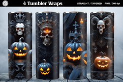 4 Halloween Tumbler Wrap Sublimations, 20 oz Product Image 1