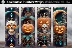 4 Spooky Tumbler Wrap Sublimations, 20 oz Product Image 1
