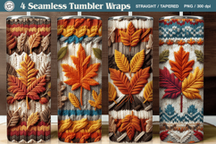 4 Knited Fall Seamless Tumbler Wrap 20 oz Product Image 1