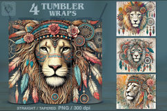 4 Lion Tumbler Sublimation, 20 oz Tumbler Wrap Product Image 1