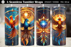 Phoenix Tumbler Sublimation, 20 oz Tumbler Wrap Product Image 1