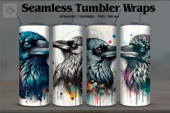 4 Raven Tumbler Sublimation, 20 oz Tumbler Wrap Product Image 1