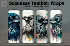 4 Raven Tumbler Sublimation, 20 oz Tumbler Wrap Product Image 1