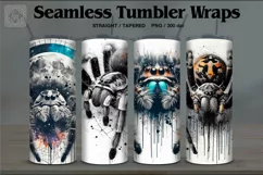 4 Spider Tumbler Sublimation, 20 oz Tumbler Wrap Product Image 1