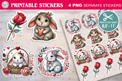 LOVE STICKER. Print &amp; Cut Stickers 300 PNG Product Image 1