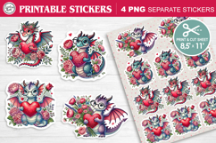 LOVE STICKER. Print &amp; Cut Stickers 300 PNG Product Image 1