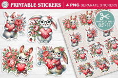 LOVE STICKER. Print &amp; Cut Stickers 300 PNG Product Image 1