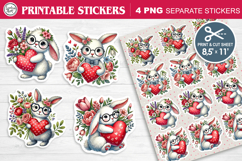 LOVE STICKER. Print &amp; Cut Stickers 300 PNG Product Image 1