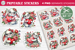 LOVE STICKER. Print &amp; Cut Stickers 300 PNG Product Image 1