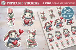 LOVE STICKER. Print &amp; Cut Stickers 300 PNG Product Image 1