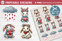 LOVE STICKER. Print &amp; Cut Stickers 300 PNG Product Image 1