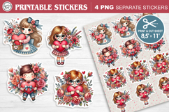 LOVE STICKER. Print &amp; Cut Stickers 300 PNG Product Image 1