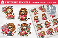 LOVE STICKER. Print &amp; Cut Stickers 300 PNG Product Image 1