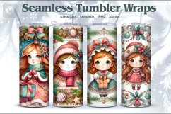 4 Christmas Seamless Tumbler Wrap 20 oz Product Image 1