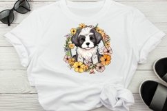 Adorable Dog and Flowers Clipart Product Image 5