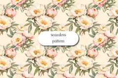 Peonies digital paper , peonies scrapbook, peony pattern Product Image 1