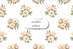 Peonies digital paper , peonies scrapbook, peony pattern Product Image 1