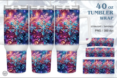 Cristmas Tumbler Sublimation, 40 oz Tumbler Wrap Product Image 1