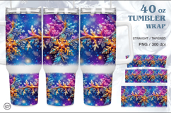 Cristmas Tumbler Sublimation, 40 oz Tumbler Wrap Product Image 1
