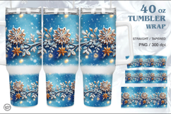 Cristmas Tumbler Sublimation, 40 oz Tumbler Wrap Product Image 1