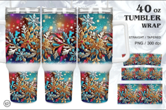 Cristmas Tumbler Sublimation, 40 oz Tumbler Wrap Product Image 1