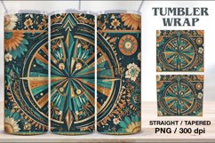 Boho Tumbler Sublimation, 20 oz Tumbler Wrap Product Image 1