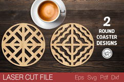 Round Coaster Laser Cut SVG |Round Template Product Image 1