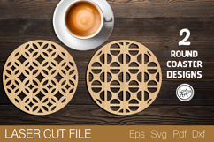 Round Coaster Laser Cut SVG |Round Template Product Image 1