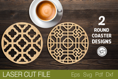 Round Coaster Laser Cut SVG |Round Template Product Image 1