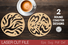 Round Coaster Laser Cut SVG |Round Template Product Image 1