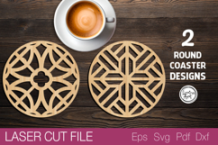 Round Coaster Laser Cut SVG |Round Template Product Image 1
