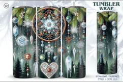 4 Boho Celestial Tumbler Wrap | Winter Dreamcatcher 20 oz Product Image 3