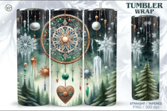 Boho Celestial Tumbler Wrap | Winter Dreamcatcher 20 oz Product Image 1