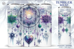 Boho Celestial Tumbler Wrap | Winter Dreamcatcher 20 oz Product Image 1