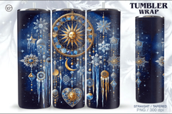 4 Boho Celestial Tumbler Wrap | Winter Dreamcatcher 20 oz Product Image 3