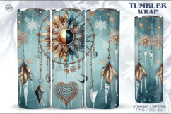 4 Boho Celestial Tumbler Wrap | Winter Dreamcatcher 20 oz Product Image 2