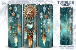 4 Boho Celestial Tumbler Wrap | Winter Dreamcatcher 20 oz Product Image 3
