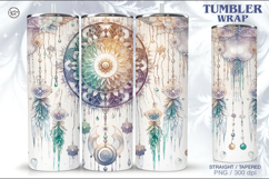 4 Boho Celestial Tumbler Wrap | Winter Dreamcatcher 20 oz Product Image 3