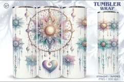 4 Boho Celestial Tumbler Wrap | Winter Dreamcatcher 20 oz Product Image 5