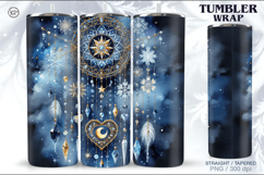 Boho Celestial Tumbler Wrap | Winter Dreamcatcher 20 oz Product Image 1