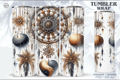 Boho Celestial Tumbler Wrap | Winter Dreamcatcher 20 oz Product Image 1