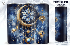 4 Boho Celestial Tumbler Wrap | Winter Dreamcatcher 20 oz Product Image 5