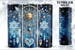4 Boho Celestial Tumbler Wrap | Winter Dreamcatcher 20 oz Product Image 5