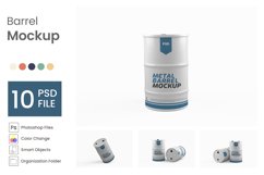 Metal Barrel Mockup Product Image 1