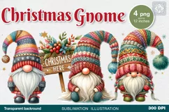 Christmas Gnome. Christmas clipart. PNG sublimatio Product Image 1