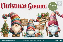 Christmas Gnome. Christmas clipart. PNG sublimatio Product Image 1