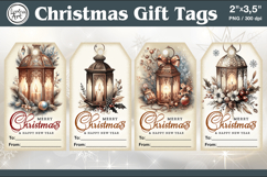 Christmas Gift Tags| Lanterns | PNG Sublimation Product Image 1