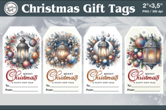 Christmas Gift Tags| Lanterns | PNG Sublimation Product Image 1